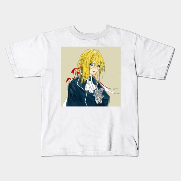 the mail doll violet evergarden Kids T-Shirt by jorge_lebeau